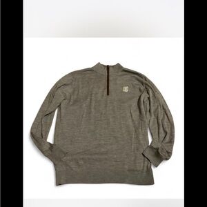 johnnie-O Men's merino wool‎ preppy golf Zip-Up Sweater